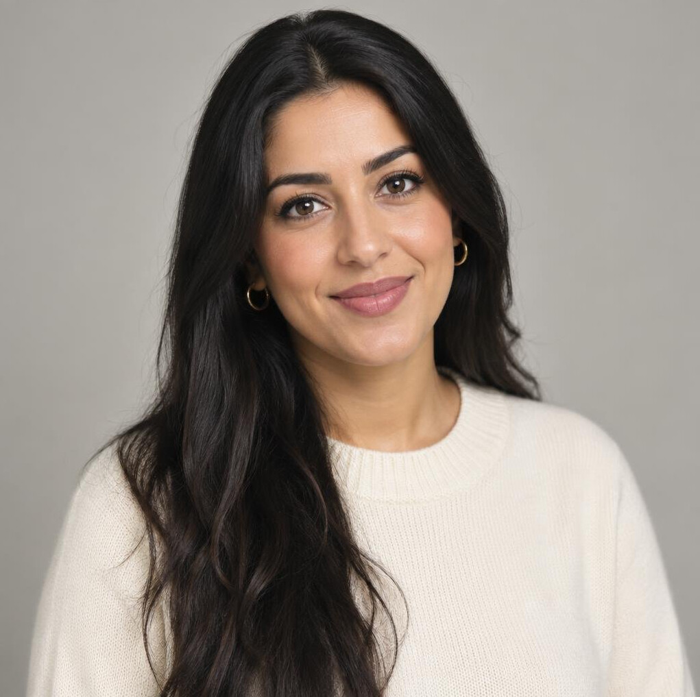 Portrait of a young woman with dark hair